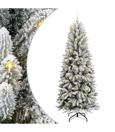 vidaXL Artificial Christmas Tree with Bauble 210 cm 300 LEDs