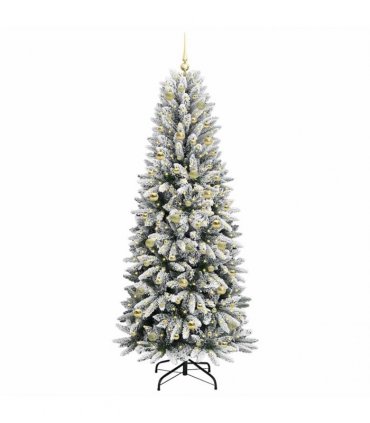 vidaXL Artificial Christmas Tree with Bauble 210 cm 300 LEDs