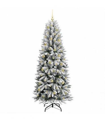 vidaXL Artificial Christmas Tree with Bauble 210 cm 300 LEDs