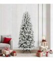 vidaXL Artificial Christmas Tree with Bauble 210 cm 300 LEDs