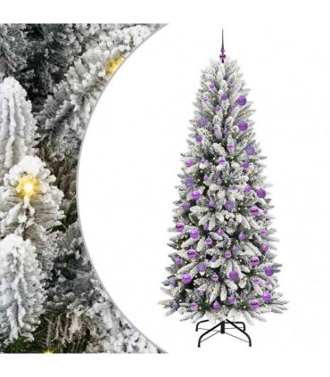 vidaXL Artificial Christmas Tree with Bauble 210 cm 300 LEDs