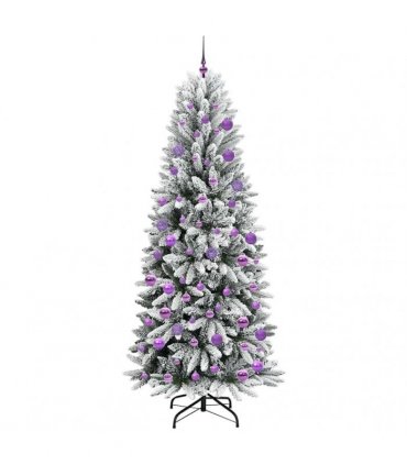 vidaXL Artificial Christmas Tree with Bauble 210 cm 300 LEDs