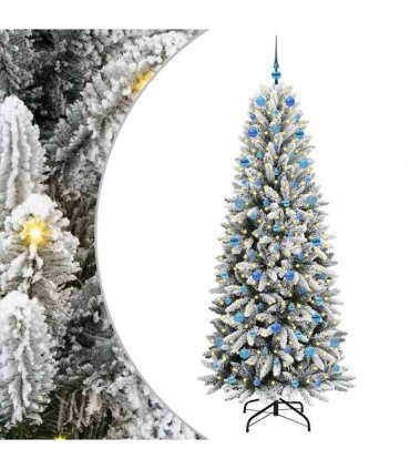 vidaXL Artificial Christmas Tree with Bauble 210 cm 300 LEDs