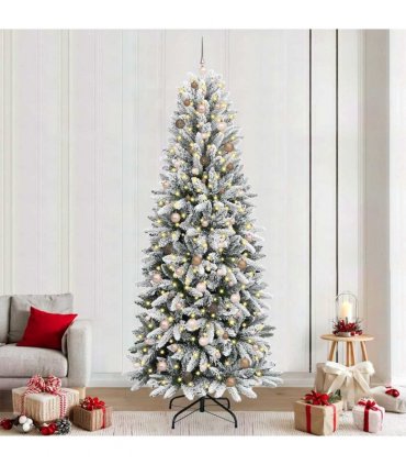 vidaXL Artificial Christmas Tree with Bauble 240 cm 300 LEDs