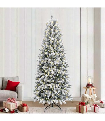 vidaXL Artificial Christmas Tree with Bauble 240 cm 300 LEDs