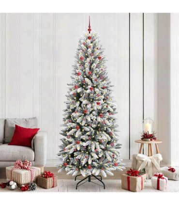 vidaXL Artificial Christmas Tree with Bauble 240 cm 300 LEDs
