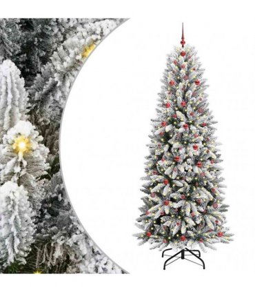 vidaXL Artificial Christmas Tree with Bauble 240 cm 300 LEDs