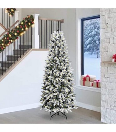 vidaXL Artificial Christmas Tree with Bauble 240 cm 300 LEDs