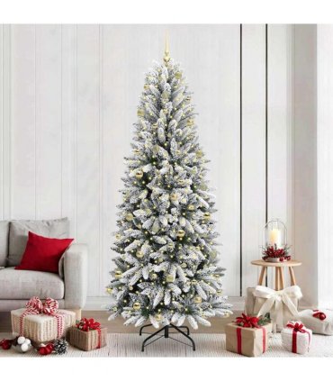 vidaXL Artificial Christmas Tree with Bauble 240 cm 300 LEDs