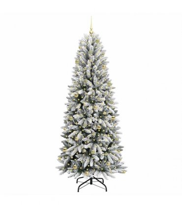 vidaXL Artificial Christmas Tree with Bauble 240 cm 300 LEDs