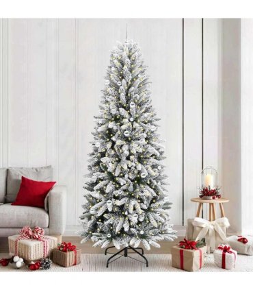 vidaXL Artificial Christmas Tree with Bauble 240 cm 300 LEDs