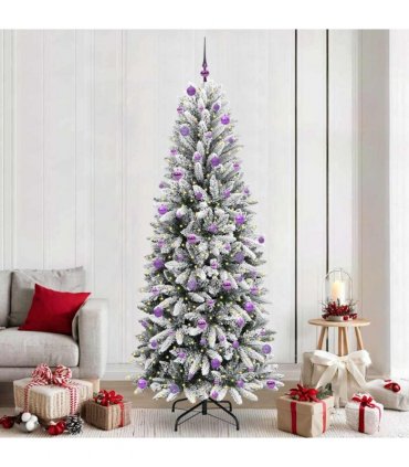 vidaXL Artificial Christmas Tree with Bauble 240 cm 300 LEDs