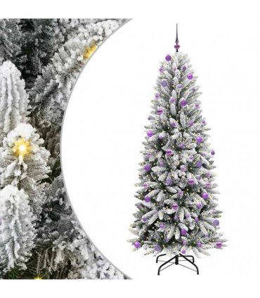 vidaXL Artificial Christmas Tree with Bauble 240 cm 300 LEDs