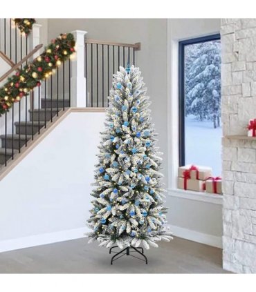 vidaXL Artificial Christmas Tree with Bauble 240 cm 300 LEDs