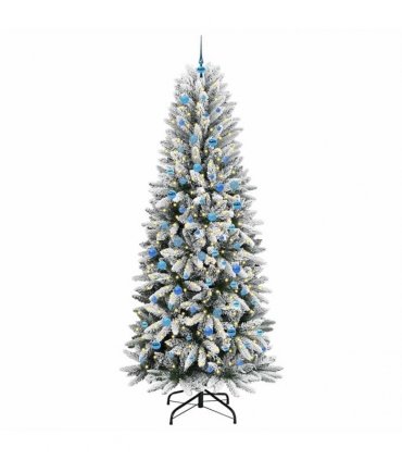 vidaXL Artificial Christmas Tree with Bauble 240 cm 300 LEDs