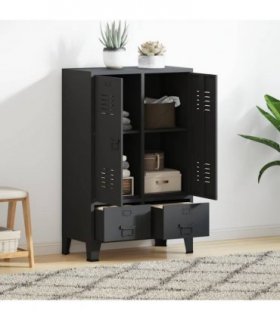 vidaXL Industrial Wardrobe Anthracite 67x35x107 cm Steel