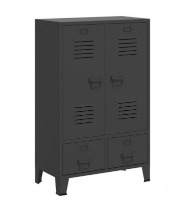 vidaXL Industrial Wardrobe Anthracite 67x35x107 cm Steel