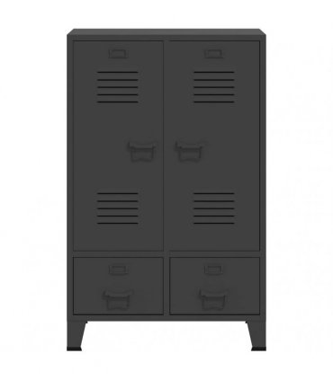 vidaXL Industrial Wardrobe Anthracite 67x35x107 cm Steel