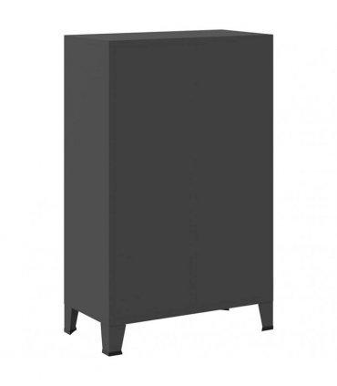 vidaXL Industrial Wardrobe Anthracite 67x35x107 cm Steel