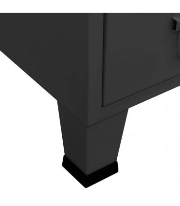 vidaXL Industrial Wardrobe Anthracite 67x35x107 cm Steel
