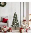 vidaXL Artificial Pre-lit Christmas Tree with Ball Set Green 120 cm