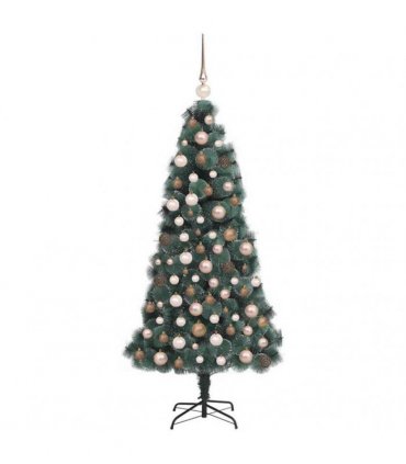vidaXL Artificial Pre-lit Christmas Tree with Ball Set Green 150 cm
