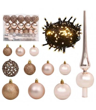 vidaXL Artificial Pre-lit Christmas Tree with Ball Set Green 150 cm
