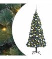 vidaXL Artificial Pre-lit Christmas Tree with Ball Set Green 180 cm
