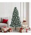 vidaXL Artificial Pre-lit Christmas Tree with Ball Set Green 180 cm