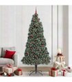 vidaXL Artificial Pre-lit Christmas Tree with Ball Set Green 240 cm