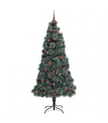 vidaXL Artificial Pre-lit Christmas Tree with Ball Set Green 240 cm