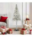 vidaXL Christmas Tree with 150 LEDs White 120 cm PE and Steel