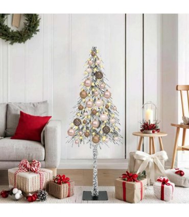 vidaXL Christmas Tree with 150 LEDs White 120 cm PE and Steel