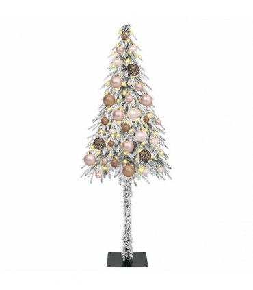 vidaXL Christmas Tree with 150 LEDs White 120 cm PE and Steel