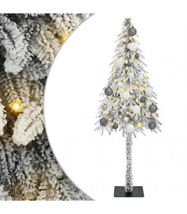 vidaXL Christmas Tree with 150 LEDs White 120 cm PE and Steel