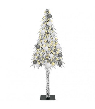 vidaXL Christmas Tree with 150 LEDs White 120 cm PE and Steel