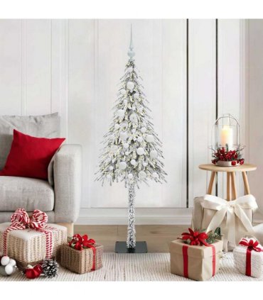vidaXL Christmas Tree White 120 cm PE and Steel