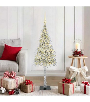 vidaXL Christmas Tree White 120 cm PE and Steel