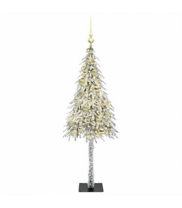 vidaXL Christmas Tree White 120 cm PE and Steel