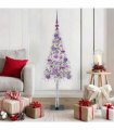 vidaXL Christmas Tree White 120 cm PE and Steel