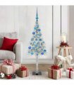 vidaXL Christmas Tree White 120 cm PE and Steel