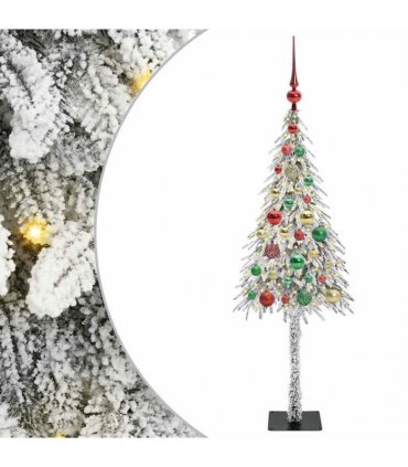 vidaXL Christmas Tree White 120 cm PE and Steel