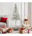 vidaXL Christmas Tree White 150 cm PE and Steel