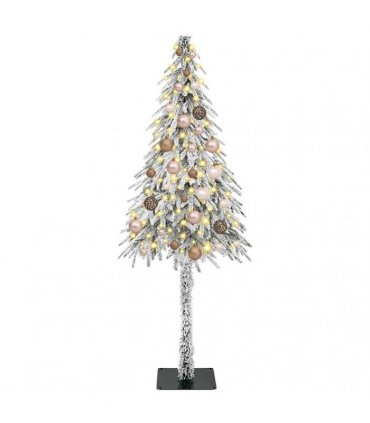 vidaXL Christmas Tree with 150 LEDs White 150 cm PE and Steel
