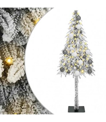 vidaXL Christmas Tree with 150 LEDs White 150 cm PE and Steel
