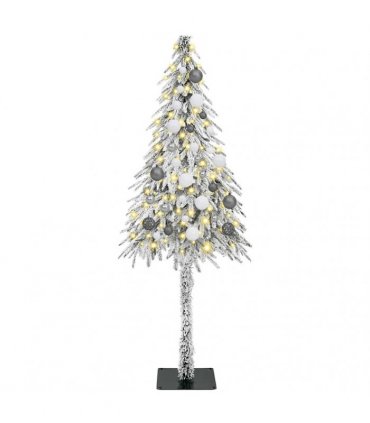 vidaXL Christmas Tree with 150 LEDs White 150 cm PE and Steel