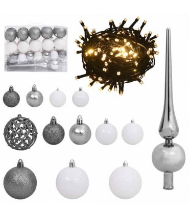 vidaXL Christmas Tree with 150 LEDs White 150 cm PE and Steel