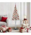 vidaXL Christmas Tree White 150 cm PE and Steel