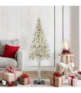 vidaXL Christmas Tree White 150 cm PE and Steel