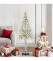 vidaXL Christmas Tree White 150 cm PE and Steel